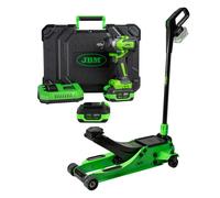 60051C CHIAVE AD IMPATTO 1/2" 1000NM + 60065 CRIC IDRAULICO 3T A BATTERIA + 6001