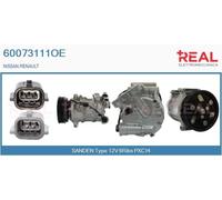 60073111OE REAL Compressore, Climatizzatore per RENAULT