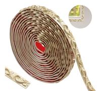 600cm Flessibile Modanatura Adesiva-Impermeabile Bordo Adesivo Per Pareti 3d Vintage Pattern,Striscia Adesiva Muro Decorativa Per La Decorazione Domestica(Oro Champagne-2cm)