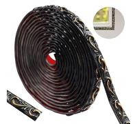 600cm Flessibile Modanatura Adesiva-Impermeabile Bordo Adesivo Per Pareti 3d Vintage Pattern,Striscia Adesiva Muro Decorativa Per 300cm Decorazione Domestica(Nero Con Oro-2cm)