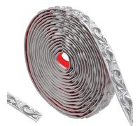 600cm Flessibile Modanatura Adesiva-Impermeabile Bordo Adesivo Per Pareti 3d Vintage Pattern,Striscia Adesiva Muro Decorativa Per La Decorazione Domestica(Argento-2cm)