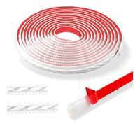 600cm Modanatura Adesiva Vintage Pattern 3d-Flessibile Bordo Adesivo Per Pareti Autoadesivo,Impermeabile Striscia Adesiva Muro Decorativa Per Specchio Ideale Per Porta, Armadio(2cm-Bianco con Argento)