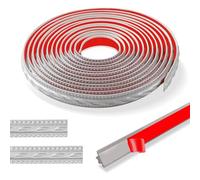 600cm Modanatura Adesiva Vintage Pattern 3d-Flessibile Bordo Adesivo Per Pareti Autoadesivo,Impermeabile Striscia Adesiva Muro Decorativa Per Specchio Ideale Per Porta, Armadio (2cm-Argento)