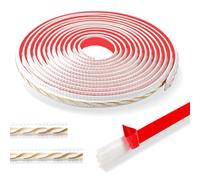 600cm Modanatura Adesiva Vintage Pattern 3d-Flessibile Bordo Adesivo Per Pareti Autoadesivo,Impermeabile Striscia Adesiva Muro Decorativa Per Specchio Ideale Per Porta, Armadio (2cm-Bianco Con Oro)