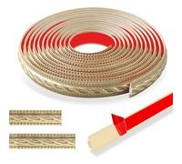 600cm Modanatura Adesiva Vintage Pattern 3d-Flessibile Bordo Adesivo Per Pareti Autoadesivo,Impermeabile Striscia Adesiva Muro Decorativa Per Specchio Ideale Per Porta, Armadio (2cm-Oro Champagne)