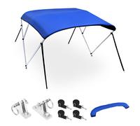 600D Poliestere Bimini Top Inossidabile Acciaio Coperta Cerniere Grigio