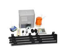 600kg/1300LBS Elettrico Apriporta Scorrevole 4M Rail Apri del Cancello Operatore Porta Scorrevole Kit Cancello Scorrevole Kit di Controllo Remoto,Resistenza a tutte le intemperie(KIT6)