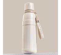 600ml / 20oz, Tazza Termica con Cannuccia, Bicchiere Termico, 2 Modalità di Bevuta, Antiscivolo e A Tenuta Stagna, Ideale per Studenti e Impiegati(Brown)