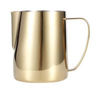 600ml Lattiera Latte art d'oro in Acciaio Inox Pentolino latte Brocca per Caffè e Schiuma di Latte Bricco Latte per art Caffè Bellissimo Tazze latte per Cappuccino(large)