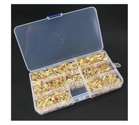 600Pcs 2.8/4.8/6.3mm Male Female Spade Connectors Wire Crimp Terminal Block With Insulating Sleeve Assortment Kit(Golden)