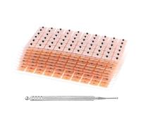 600Pcs Ricarica Confezione Monouso Pressa per l'Orecchio, Semi Agopuntura Vaccaria Gesso Massaggio dell'Orecchio Bean Auricoloterapia, con Aghi da Massaggio e Punti di Agopressione