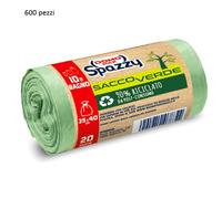600pz Domopak SPAZZY sacchi nettezza/immondizia doppio strato 35 x 40cm 10lt