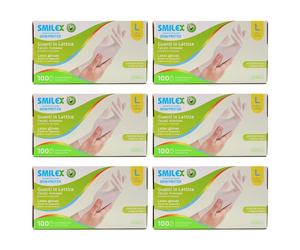 600pz Guanti in Lattice monouso SMILEX SKIN PROTEK talcati Taglia L