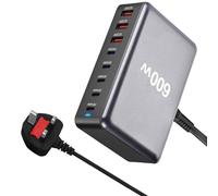 600W GaN 3.1 Type-C Con 8 porte GaN PD USB 3.1 Caricatore Per Cellulari Tablet Gaming E Dispositivi Auto Console