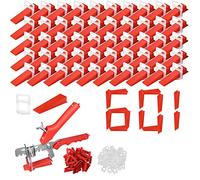 601 Pezzi Distanziatori per Piastrelle Livellatori per Piastrelle Cunei per Piastrelle con Inserti per Piastrelle 1.5mm Pinza per Piastrelle a Serraggio per Piastrelle da Parete e da Pavimento