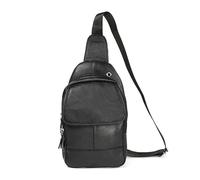 6023 Borsa a tracolla monospalla in pelle bovina pieno fiore con texture litchi