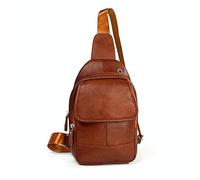 6023 Borsa a tracolla monospalla in pelle bovina pieno fiore con texture litchi