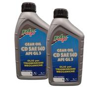 6025 - Olio Cambio Trasmissione ad alte prestazioni RDP SAE 140 API GL-3 - Lubrificante Ingranaggi e Differenziali. CONFEZIONE : KIT PROMOZIONE 2 LITRI