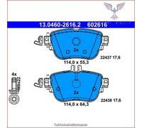 602616 Kit pastiglie pattini freno Ate Posteriore per MERCEDES 2.0220