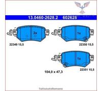 602628 Kit pastiglie pattini freno Ate Posteriore per MAZDA 6