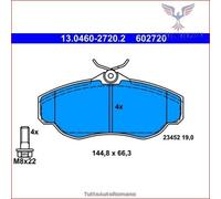 602720 Kit pastiglie pattini freno Ate Anteriore per LAND ROVER RANGE II DISCOV