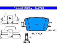602723 Kit pastiglie freno, Freno a disco Ate