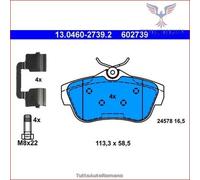 Set di pastiglie freno ATE 13.0460-2739.2, posteriore