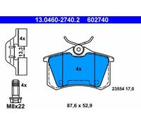 602740 Kit pastiglie freno, Freno a disco