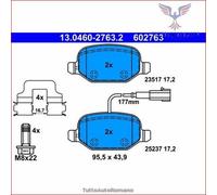 Set di pastiglie freno ATE 13.0460-2763.2, posteriore