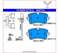 Set di pastiglie freno ATE 13.0460-2770.2, posteriore