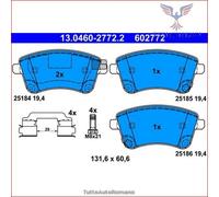 Set di pastiglie freno ATE 13.0460-2772.2, anteriore