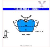 602826 Kit pastiglie pattini freno Ate Posteriore per ALFA ROMEO SPIDER GTV 155