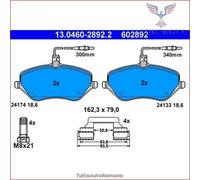 602892 Kit pastiglie pattini freno Ate Anteriore per CITROEN C5 III C6 PEUGEOT