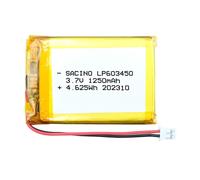 603450 3,7 V 1250 MAH, Pcm, Jst PH2.0-2P