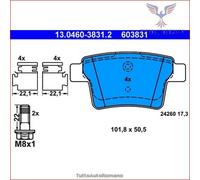 Set di pastiglie freno ATE 13.0460-3831.2, posteriore