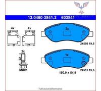 603841 Kit pastiglie pattini freno Ate Anteriore per OPEL CORSA D