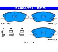 Set di pastiglie freno ATE 13.0460-3878.2, anteriore