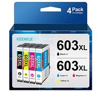 603XL Multipack Compatibili per Epson 603 XL Cartucce per XP-2100 XP-2105 XP-3100 XP-3105 XP-4100 XP-4105 Workforce WF-2830 WF-2810 (Nero Ciano Magenta Giallo, 4-Pack)