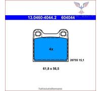604044 Kit pastiglie pattini freno Ate Posteriore per VOLVO V70 S70 C70