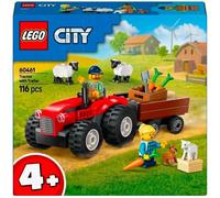 Trattore rosso con rimorchio e pecora Lego City