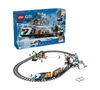 LEGO City Treno Espresso Artico degli Esploratori - Include un Treno Giocattolo Telecomandato con Spazzaneve, Gru, 30 Binari, 6 Minifigure e Funzione Caduta Massi - Regalo per Bambini da 7 Anni 60470
