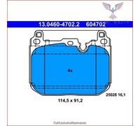 604702 Kit pastiglie pattini freno Ate Anteriore per BMW X2 F39 xDrive sDrive M