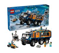 LEGO City Arctic Explorer Science Lab Truck Toy - Exploration Vehicle with Steering & Suspension - incl. a Snowscooter, 5 Minifigures & 3 Wolf Animal Figures - Gift for 8+ Year Old Boys - 60471