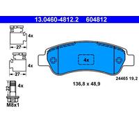Set di pastiglie freno ATE 13.0460-4812.2, posteriore