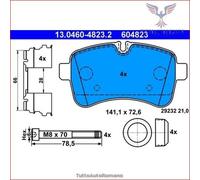 Set di pastiglie freno ATE 13.0460-4823.2