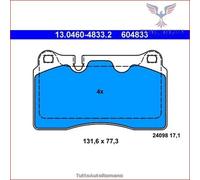 604833 Kit pastiglie pattini freno Ate Anteriore per AUDI TT A3 CUPRA FORMENTOR