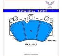 604840 Kit pastiglie pattini freno Ate Anteriore per PORSCHE CAYENNE