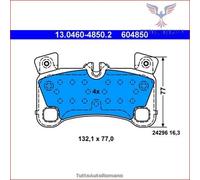 604850 Kit pastiglie pattini freno Ate Posteriore per AUDI Q7 PORSCHE CAYENNE V