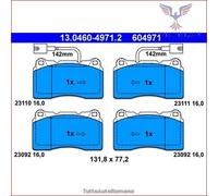 604971 Kit pastiglie pattini freno Ate Anteriore per ALFA ROMEO GIULIETTA SPIDE
