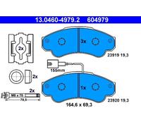 ATE 13.0460-4979.2 - Kit pastiglie freno asse anteriore 604979